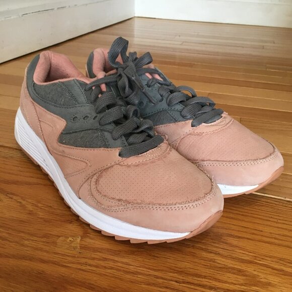 Saucony Elite Grid 8000 Salmon Charcoal Sneakers - Picture 2 of 8